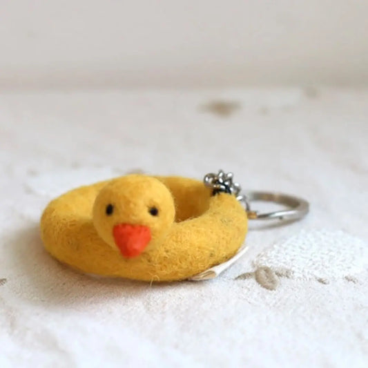 Keychain｜Duckling swimming ring
