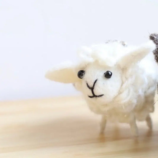 Keychain｜Quan Juan Sheep (white face and white body)
