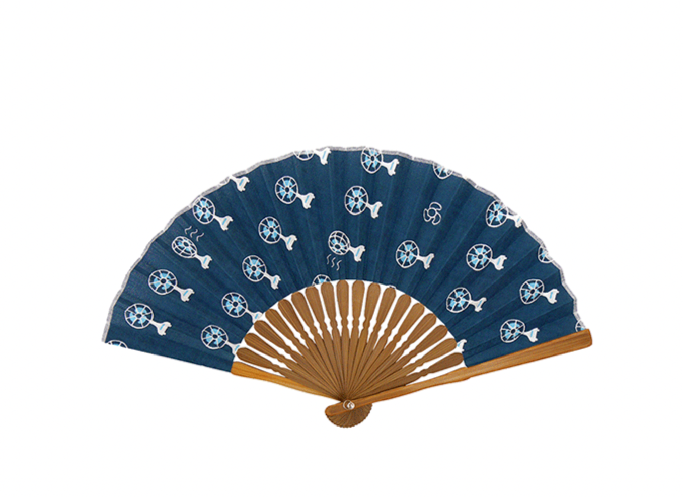 Hamabumi Japanese hand-wiped cotton pleated fan